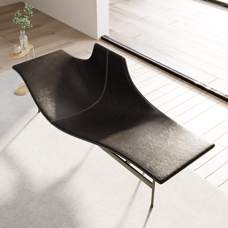 ELUXFI CASA Modern Saddle Leather Lounge Chair - Nordic Luxury Design with Armrest