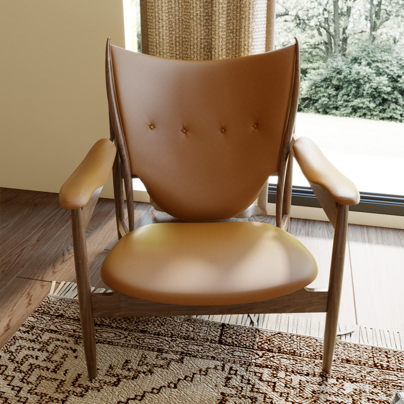 ELUXFI CASA Vintage Chief Chair - American Black Walnut Wood with Genuine Leather