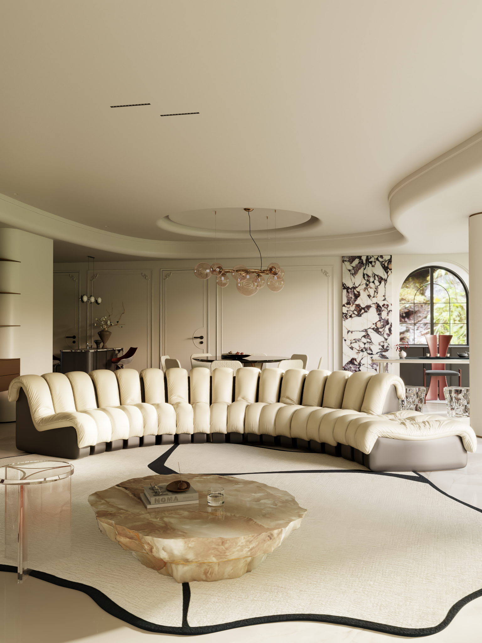 ELUXFI CASA Snake Sofa - Swiss High-End Curved Design