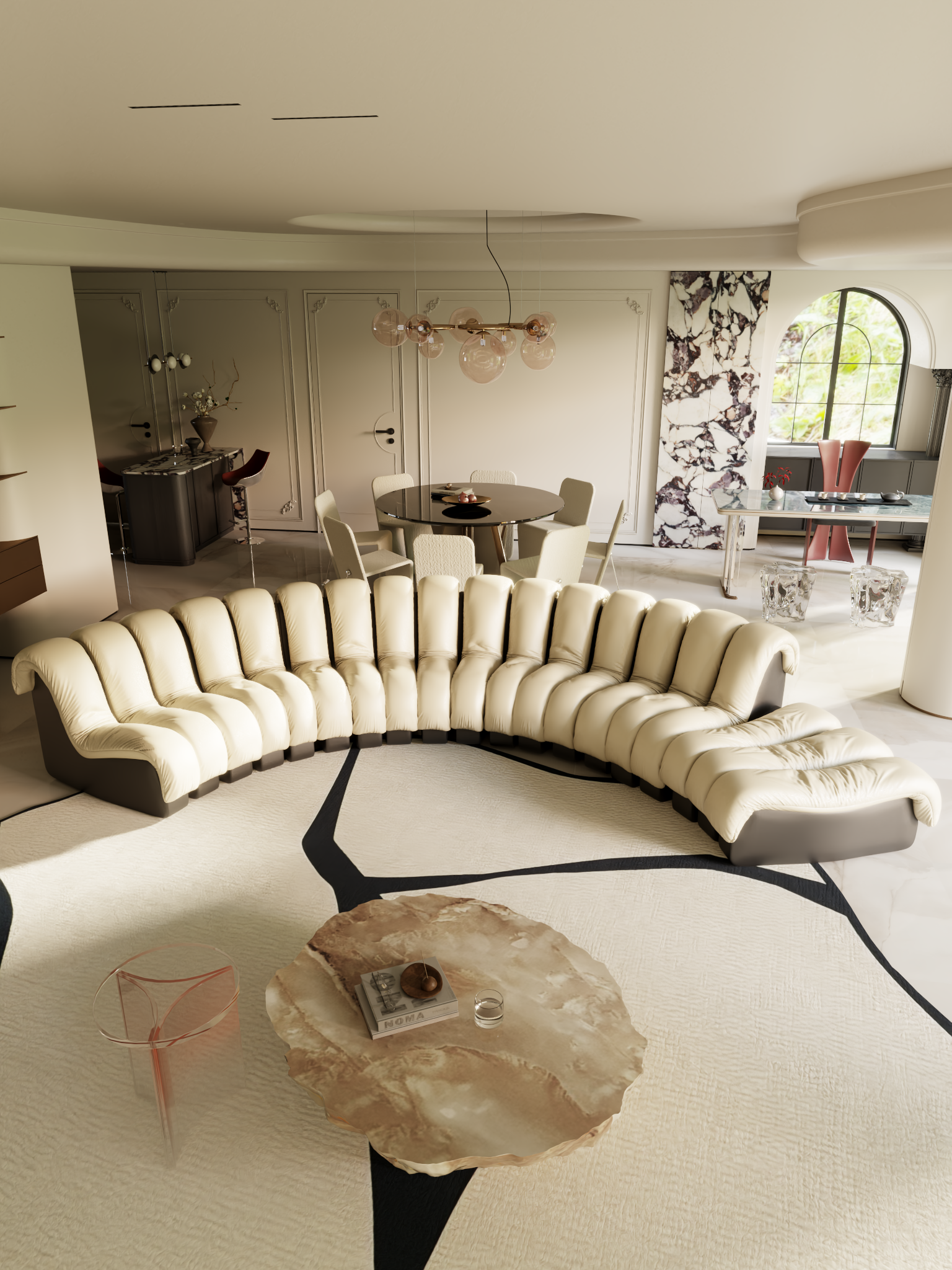 ELUXFI CASA Snake Sofa - Swiss High-End Curved Design