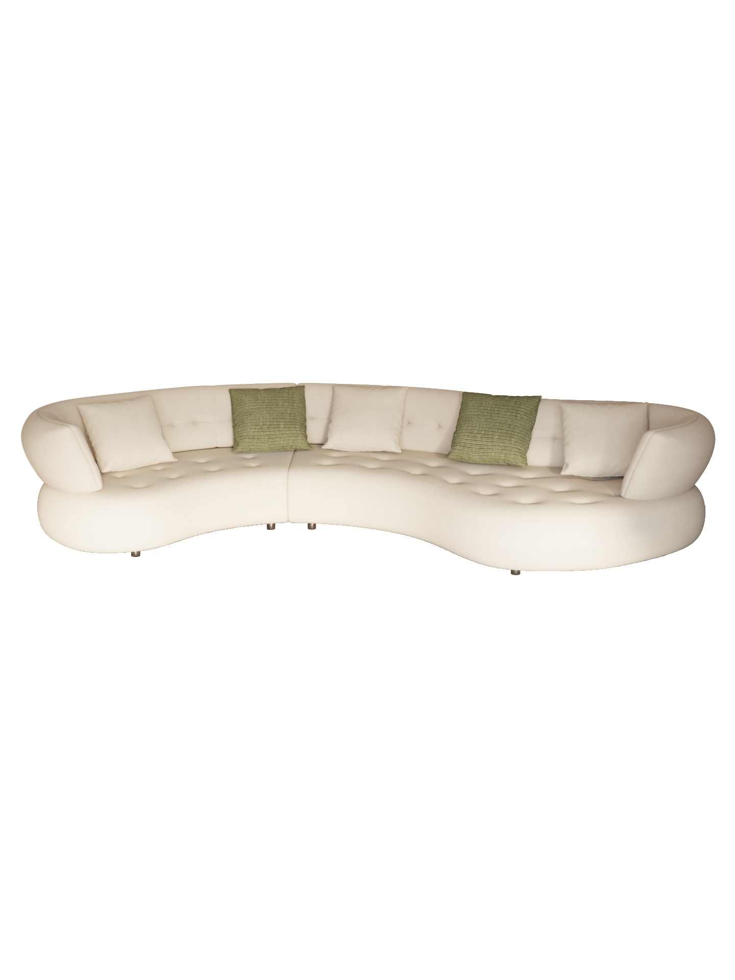 ELUXFI CASA French Arc Sofa - Italian Wabi-Sabi L-Shape Sectional - Premium Teddy Velvet
