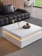 ELUXFI CASA Smart LED Coffee Table - Modern Italian Minimalist Design - Sintered Stone Slab