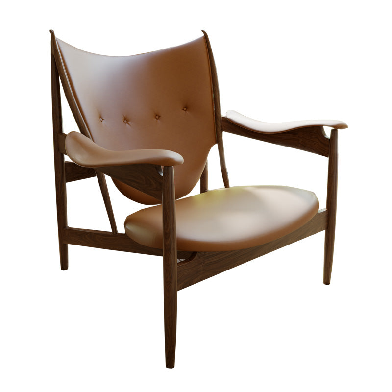 ELUXFI CASA Vintage Chief Chair - American Black Walnut Wood with Genuine Leather
