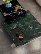 ELUXFI CASA Natural Green Marble Coffee Table - Italian Minimalist Luxury Floating Tea Table