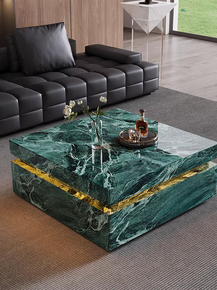 ELUXFI CASA Smart LED Coffee Table - Modern Italian Minimalist Design - Sintered Stone Slab