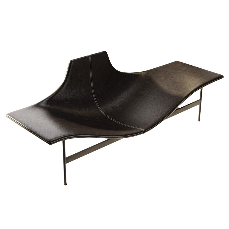 ELUXFI CASA Modern Saddle Leather Lounge Chair - Nordic Luxury Design with Armrest