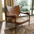 ELUXFI CASA Vintage Chief Chair - American Black Walnut Wood with Genuine Leather
