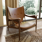 ELUXFI CASA Vintage Chief Chair - American Black Walnut Wood with Genuine Leather