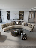 ELUXFI CASA Lawson Modern Circular Sofa - Italian Luxury Round Corner Sectional for Large Living Room