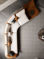 ELUXFI CASA Reflex Ferrari Style Sofa - Italian Modern Curved Corner Sectional for Luxury Villa