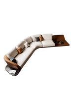 ELUXFI CASA Reflex Ferrari Style Sofa - Italian Modern Curved Corner Sectional for Luxury Villa