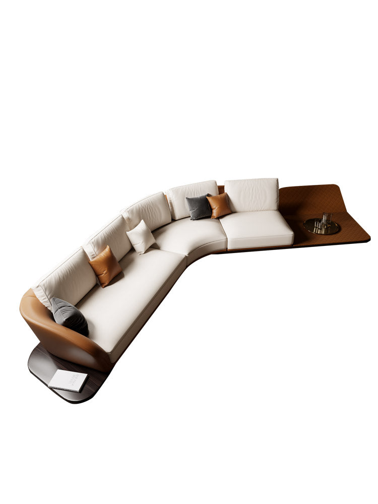 ELUXFI CASA Reflex Ferrari Style Sofa - Italian Modern Curved Corner Sectional for Luxury Villa